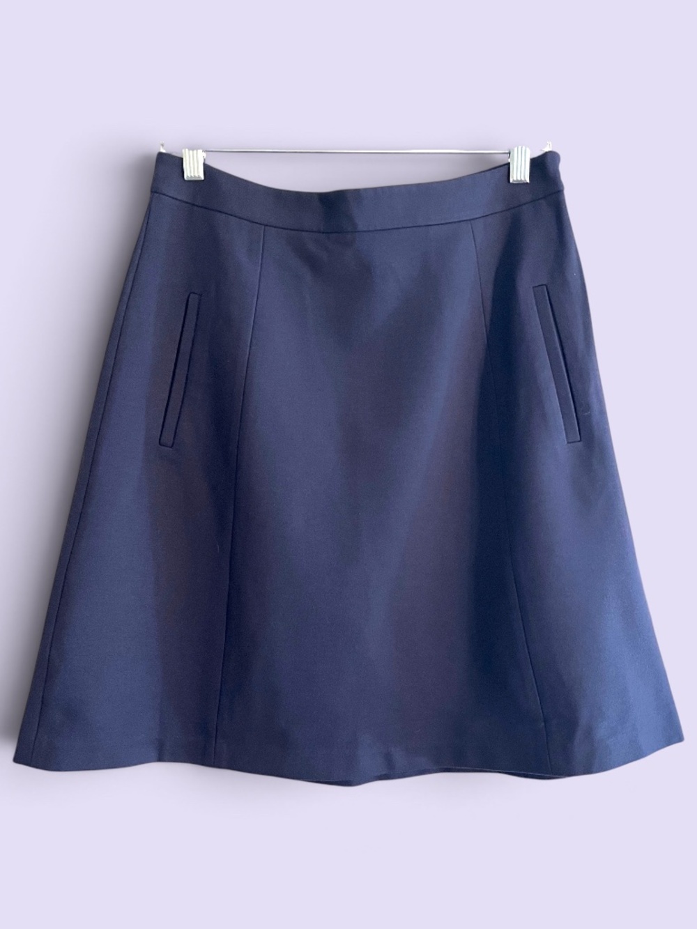 Theory Navy Ponte A-Line Mini Skirt Size 8